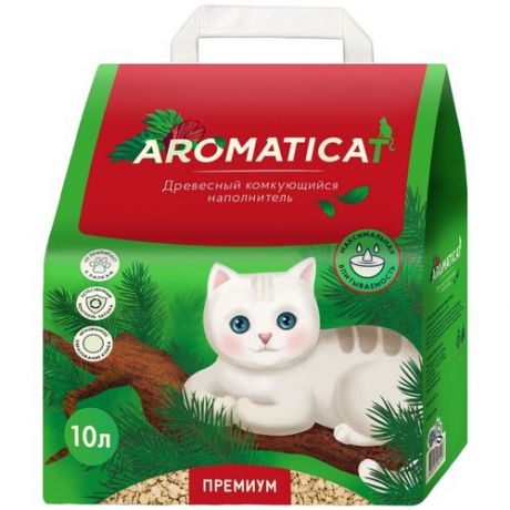 AromatiCat - Древесный комкующийся наполнитель Premium, 10 л - 4 кг