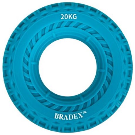 Кистевой эспандер, Bradex (фитнес-инвентарь, 20 кг, круглый с протектором, синий, SF 0567)