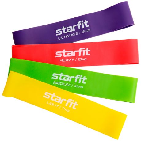 Мини- эспандеры STARFIT Core ES-203 латекс, комплект неон, 4 шт