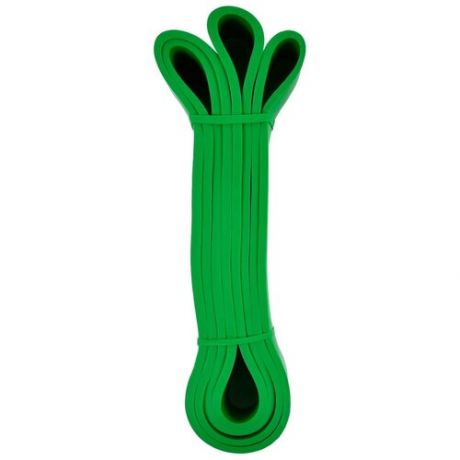 Эспандер жгут ленточный многофункциональный, фитнес-резинка петля, нагрузка: 30-55кг, жгут 2080х4,5х44мм, зеленый