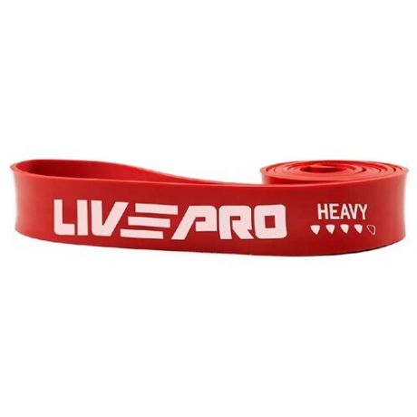 Эспандер ленточный LivePro (Красный, нагрузка 23-57 кг)