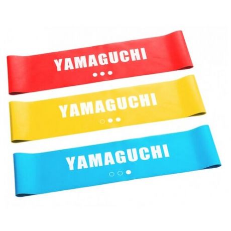 Набор резинок для фитнеса 3 шт. Yamaguchi Stretch FIT 35 см красный/желтый/голубой