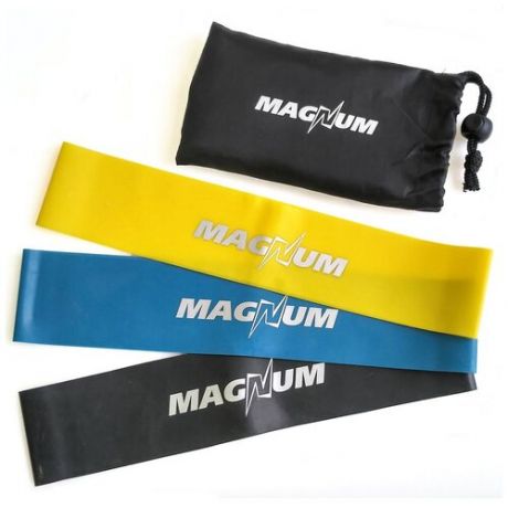 MLB50-3 Комплект эспандеров "Magnum" 3 штуки в сумке (50 х 5см х 0,4/0,8/1,2 мм)