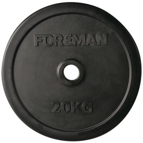 Диск олимпийский Foreman RUBO-20KG черный
