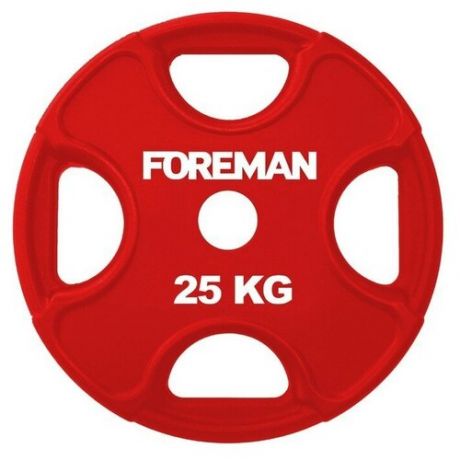Диск олимпийский Foreman PRR-25KG красный