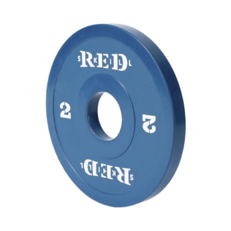 Диск для штанги соревновательный малый резиновый RED Skill 2 кг