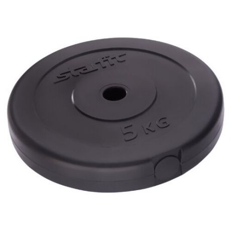 Диск пластиковый STARFIT BB-203 5 кг, d=26 мм, черный