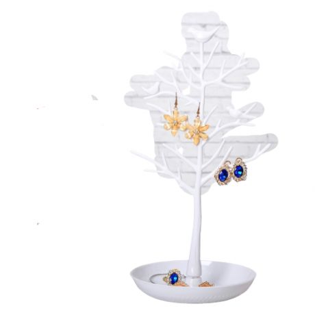 Подставка для украшений "Птички на дереве", 15,5*15,5*32 см, цвет белый