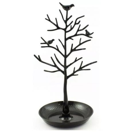 Подставка для украшений"Птички на дереве", 15,5*15,5*32 см, цвет чёрный 4018570 .