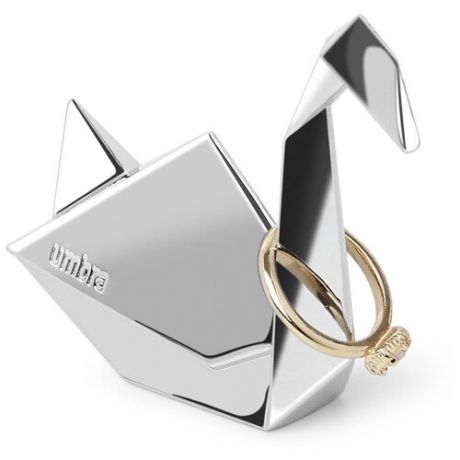 Держатель для колец Origami лебедь (хром)