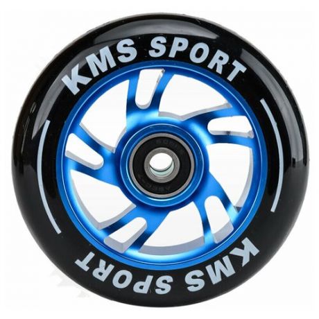 Колесо для трюкового самоката KMS Sport 100мм, синий/черный с подшипниками5401)