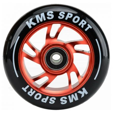 Колесо для трюкового самоката KMS Sport 100мм, красный/черный с подшипниками5401)