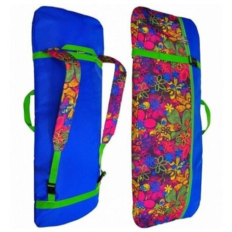 Cумка рюкзак для самокатов (100 см) (Синий (цветы))