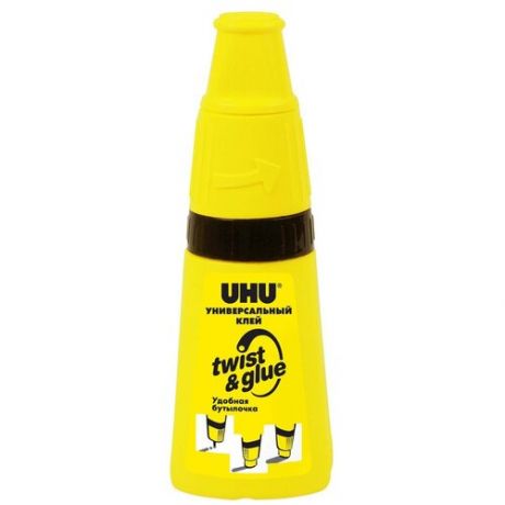 Клей универсальный UHU Twist&Glue с уникальным 3-х позиц.аппликатором, 35мл 1302579 38580