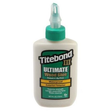 Клей столярный Titebond Ulimate III Wood Glue, D3, повышенной влагостойкости, 118 мл 5532858