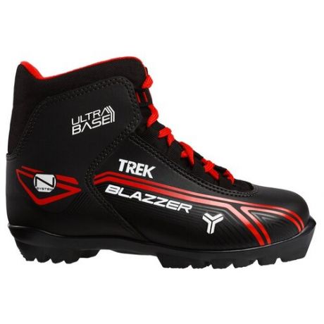 Trek Ботинки лыжные TREK Blazzer NNN ИК, цвет чёрный, лого красный, размер 44