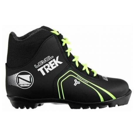 Лыжные ботинки Trek Level1 NNN, цвет черный/неон, размер 36 (23 см)