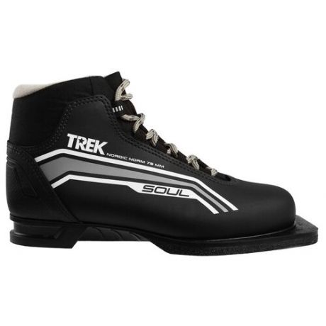 Ботинки лыжные TREK Soul NN75 ИК, цвет чёрный, лого серый, размер 37 Trek 4075059 .