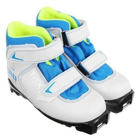 Ботинки лыжные TREK Snowrock SNS ИК, цвет белый, лого синий, размер 37