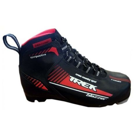 Ботинки лыжные TREK Blazzer Comfort NNN ИК, цвет чёрный, лого серый, размер 40