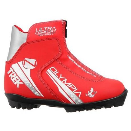 Trek Ботинки лыжные женские TREK Olympia1 красный (лого серебро) N р.35