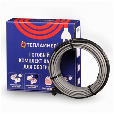 Греющий кабель, вилка Теплайнер КСН-16, 8 м 16 Вт 8 м