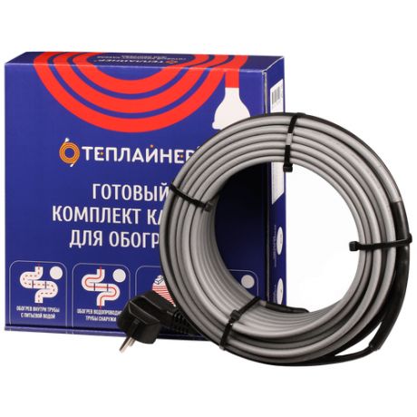 Греющий кабель, вилка Теплайнер КСН-16, 10 м 160 Вт 10 м