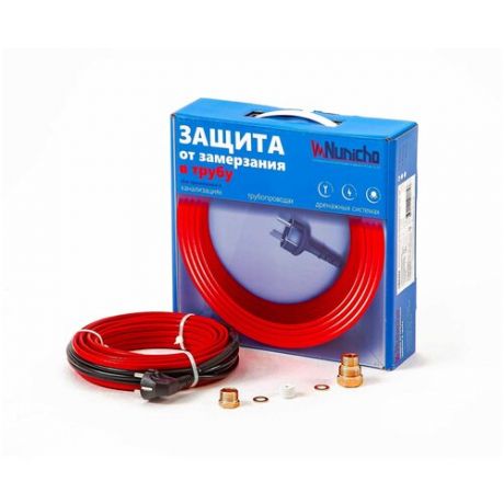 Саморегулирующийся кабель в трубу Nunicho 10 Вт/м, 5 м, с конусным сальником 1/2