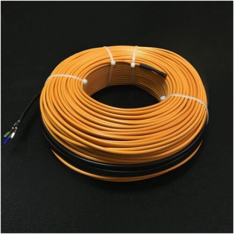 Теплый ПОЛ. Нагревательный кабель Warmcoin Эко15Вт/м двухжильный греющий кабель,15 м. п под плитку