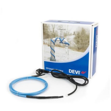 Нагревательный кабель саморегулируемый DEVIpipeheat™ DPH-10, с вилкой 22 м 220 Вт при +10°C