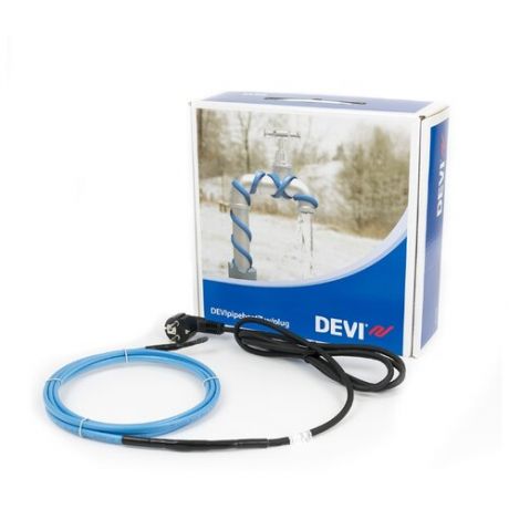 Нагревательный кабель саморегулируемый DEVIpipeheat™ DPH-10, с вилкой 14 м 140 Вт при +10°C
