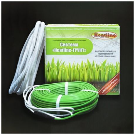 Нагревательный кабель HeatLine-грунт для обогрева теплиц и зимних садов, резистивный кабель 5,9 м. п