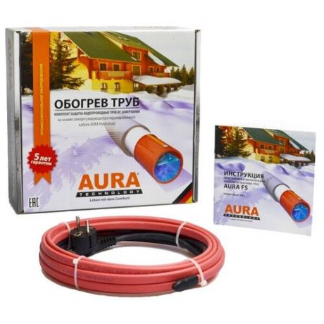 Греющий кабель саморегулирующийся AURA FS 17-6 102 Вт 6 м 2 кг