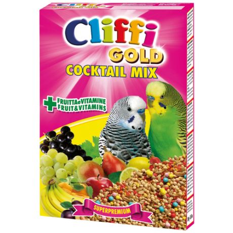 Cliffi - Коктейль для Волнистых попугаев: зерна, злаки, фрукты, овощи (Cocktail Mix Pappagallini) 300g