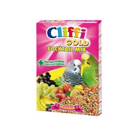 Cliffi (Италия) Коктейль для Волнистых попугаев: зерна, злаки, фрукты, овощи (Cocktail Mix Pappagallini) PCOA007, 0,300 кг (2 шт)