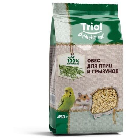 Корм triol original овёс для грызунов и птиц, 450г (10 шт)