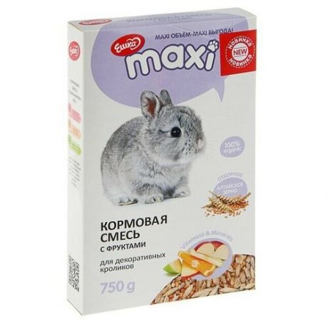 Кормовая смесь "Ешка MAXI" для кроликов, с фруктами, 750 г