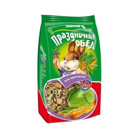 Зоомир корм-лакомство для кроликов праздничный обед 5653, 0,270 кг, 35407