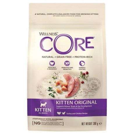 Wellness CORE корм для котят, индейка с лососем 300 гр (2 шт)