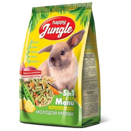 Happy Jungle корм для молодых кроликов 400 гр (26 шт)