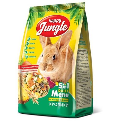 Happy Jungle корм для кроликов 400 гр (26 шт)