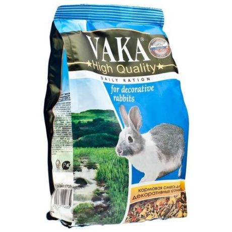 Кормовая смесь для декоративных кроликов Вака High Quality 1 кг , 18 уп.