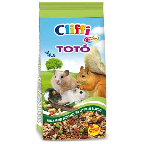Корм для хомяков, белок, мышей и песчанок Cliffi New Superior Toto 900 г