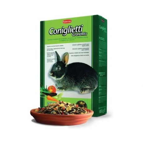Padovan корм для кроликов (grandmix coniglietti) pp00189, 0,850 кг, 31097 (2 шт)