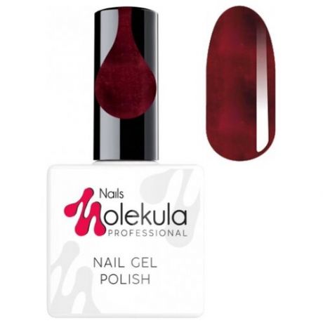 Nails Molekula Professional Гель-лак Red Collection, 10.5 мл, №067 витражный красный