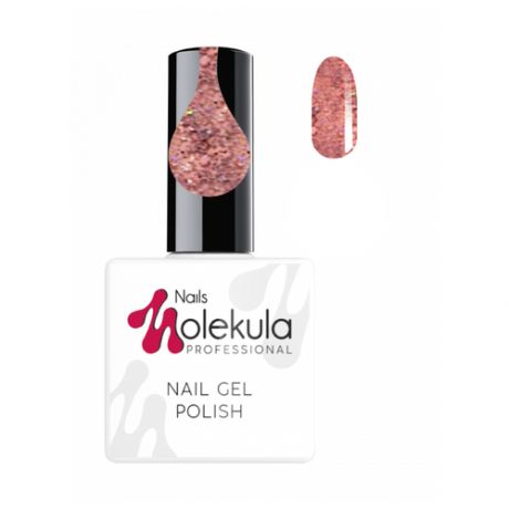 Nails Molekula Professional Гель-лак Shimmer collection, 10.5 мл, 11 г, №108 искрящий розовый