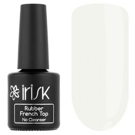 Irisk Professional Верхнее покрытие Rubber French Top No Cleanser, 23 black silver, 10 мл