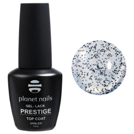 Planet nails Верхнее покрытие Prestige Glossy Top, point white, 10 мл