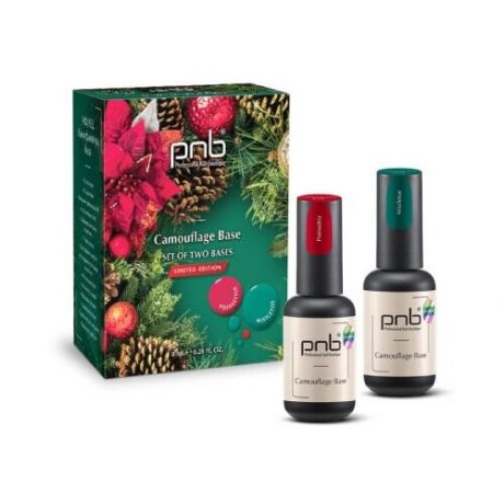 PNB Набор для маникюра Camouflage Base, Poinsettia & Mistletoe, 8 мл