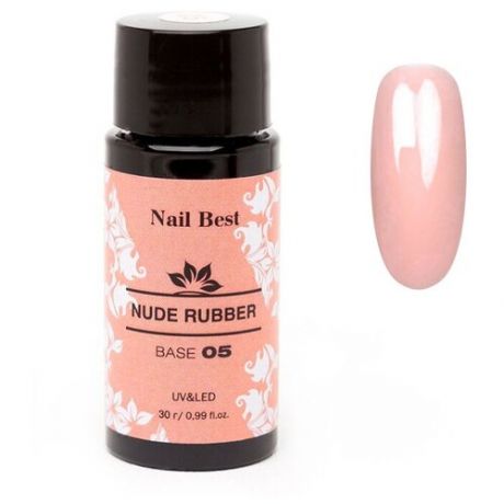 Nail Best Базовое покрытие Nude Rubber Base, 01, 30 мл